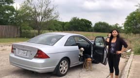被抓住的妇女试图倾倒她的狗在德克萨斯州