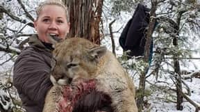 猎人分享了她杀死的山狮的照片后激怒了