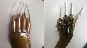 警方找到弗雷迪·克鲁格（Freddy Krueger）风格的手套，