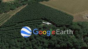 谷歌地球:神秘的飞机在森林中揭示在谷歌地图