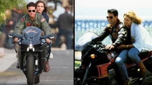Tom Cruise重现标志性的“顶级枪”摩托车场景三十年