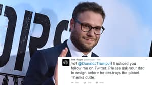 赛斯·罗根(Seth Rogen)溜进小唐纳德·特朗普(Donald Trump Jr)的国防部长办公室，给总统留言