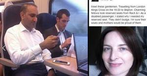 一位残疾妇女羞辱那些拒绝让出她预定的座位的火车乘客