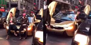YouTuber阻止纽约市的流量“拍摄”被挡风玻璃销毁