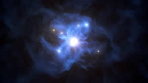 天文学家发现了六个被困在超级质量黑洞引力网络中的星系
