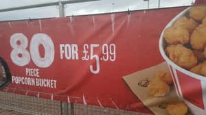 KFC正在占地80件爆米花桶，少于6英镑