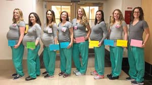 在同样的孕妇病房上工作的九名护士都怀孕了