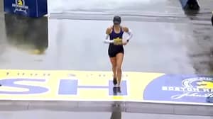 在波士顿马拉松比赛中获得第二名的女子完全是个新手