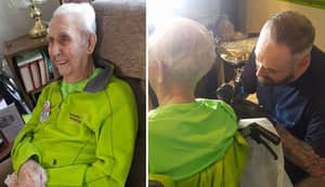 104岁的伟大爷爷成为有史以来最古老的人，以获得纹身