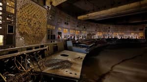 切尔诺贝利核电站的废弃控制室