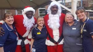 Stormzy和Idris Elba打扮成圣诞老人，在医院探望孩子