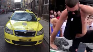 英格兰粉丝为庆祝活动损坏的出租车和救护车设立筹款者