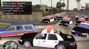 盖伊使用“真正的lapd”策略扮演“ GTA San Andreas”，随之而来的混乱
