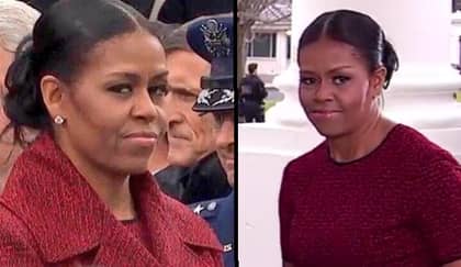 就职典礼上米歇尔·奥巴马（Michelle Obama）的脸就是一切