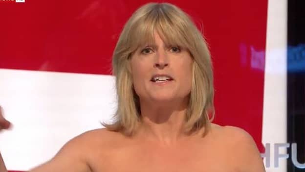 Rachel Johnson在天空新闻Brexit辩论中公开了乳房必威杯足球