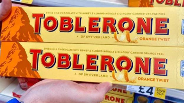 toblerone推出橙色调味吧