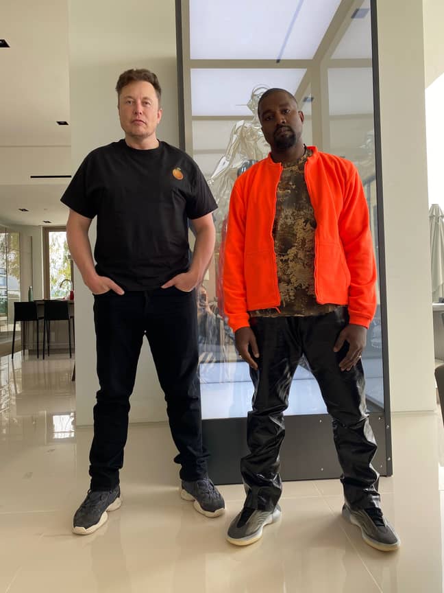 坎耶·韦斯特（Kanye West）与埃隆·马斯克（Elon Musk）分享了自己的照片。信用：Twitter/Kanye West“width=