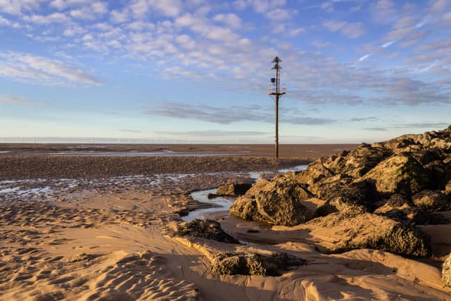 Wallasey的皮革海滩。信用：Alamy