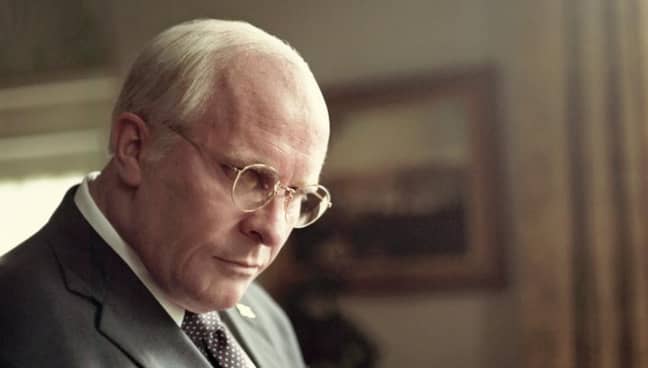 贝尔（Bale）为迪克·切尼（Dick Cheney）。信用：Annapurna图片“width=