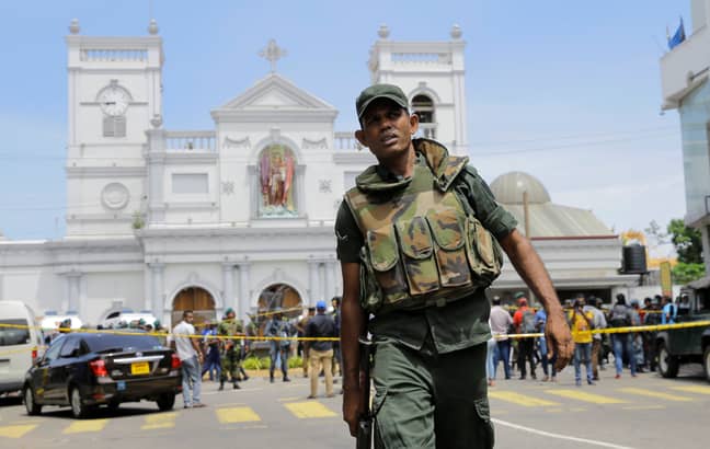 斯里兰卡陆军士兵在圣安东尼神社附近确保了该地区。学分：PA