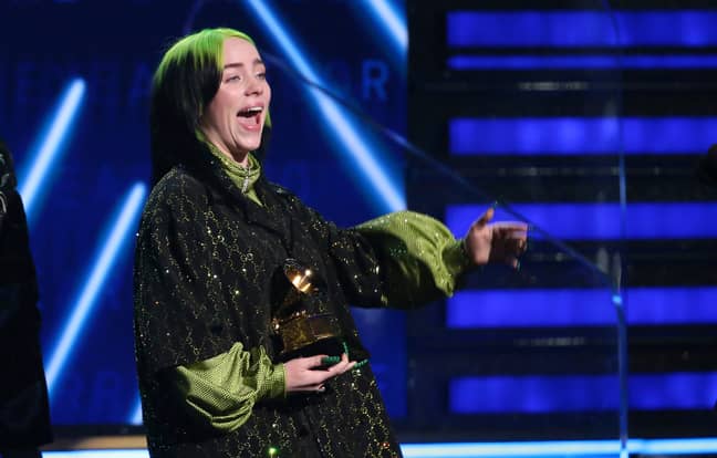 Billie Eilish宣布她赢得了年度专辑奖时，大喊“ Nooo”。学分：PA“width=