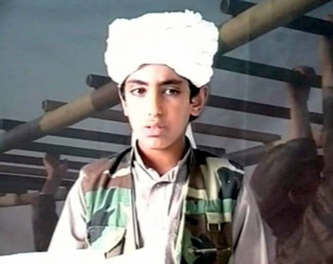 Hamza Bin Laden的一张古老照片。学分：PA