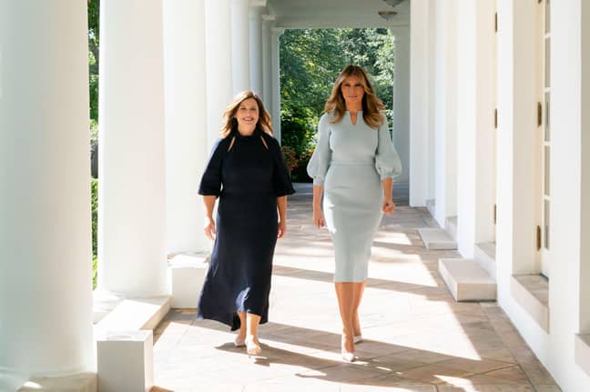 珍妮·莫里森（Jenny Morrison）和梅拉尼亚·特朗普（Melania Trump）。图片来源：Alamy