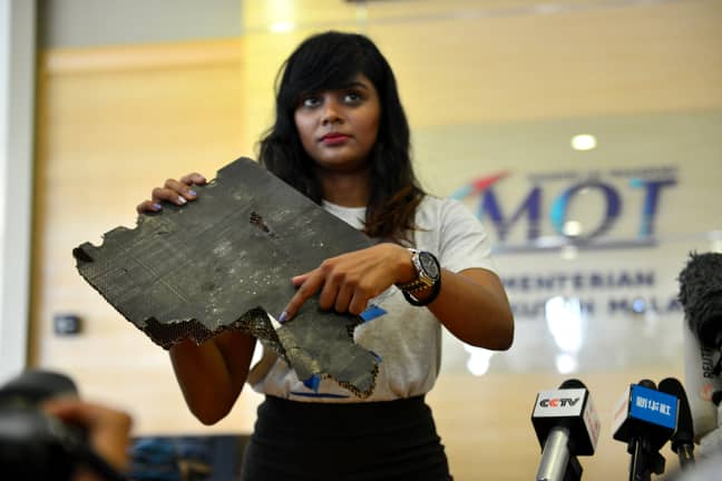 据信据信来自飞机的碎片是在2017年在印度洋中发现的。信贷：PA