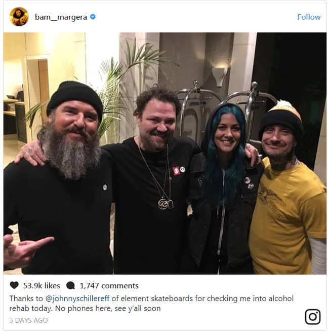 信用：Bam Margera/Instagram