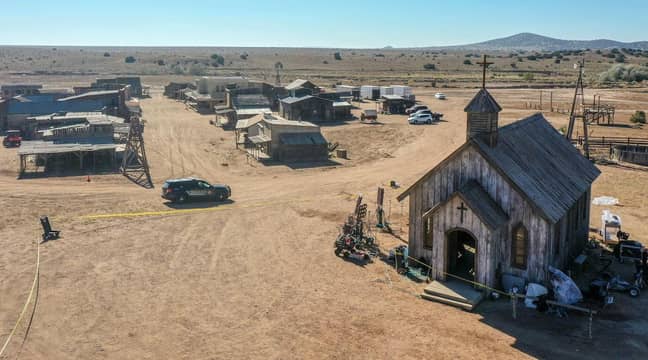 图片是Bonanza Creek牧场，在周五下午，涉及演员Alec Baldwin的事故发生在电影片中。图片来源：Alamy