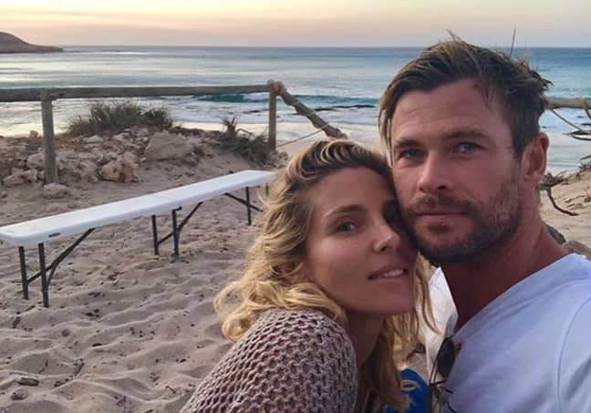 克里斯和妻子艾尔莎·帕塔基（Elsa Pataky）。学分：Instagram/Elsa Pataky“width=