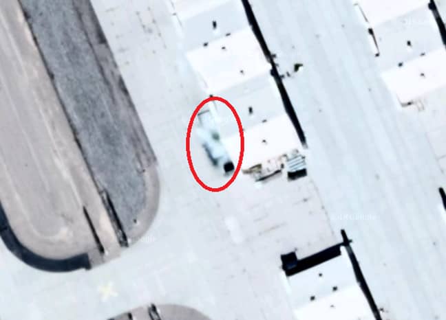 可能在Google地图上发现间谍飞机。信用：Google Earth