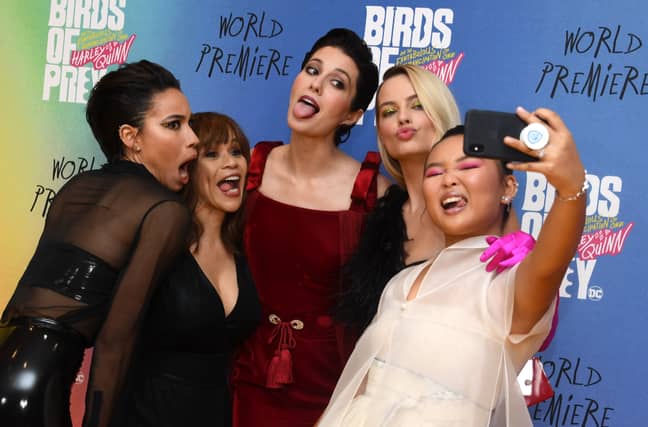 Jurnee Smollett-Bell，Rosie Perez，Mary Elizabeth Winstead，Margot Robbie和Ella Jay Brasco参加了猛禽的世界首映。学分：PA“width=