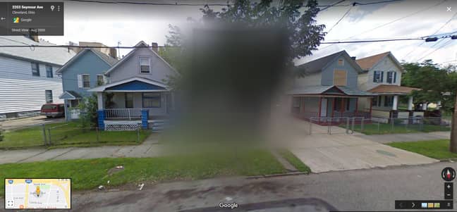 “恐怖之家”模糊了。信用：Google地图