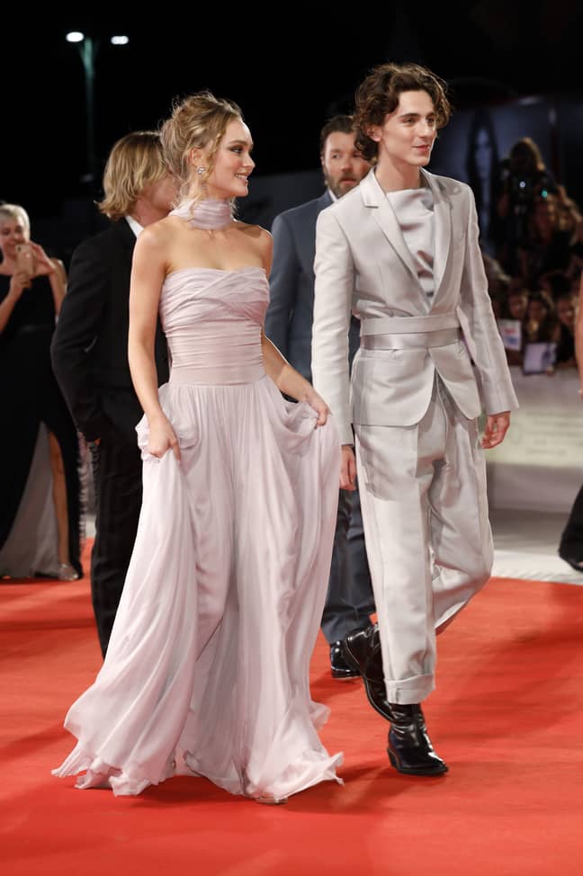 Lily-Rose Depp和Timothee Chalamet于2019年9月参加“国王”首映。（信用：PA）