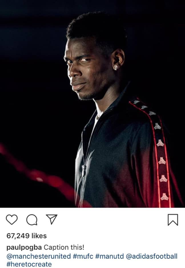 此后，Pogba删除了他的帖子。图片：Instagram