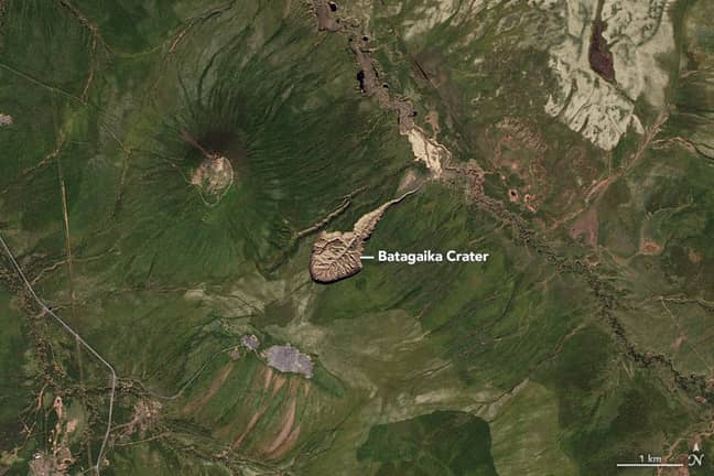 2016年的火山口。信贷：NASA