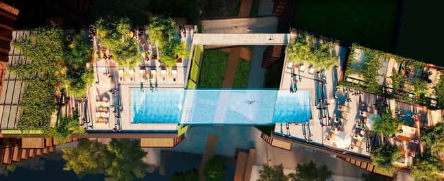 根据开发人员，游泳池将使游泳者感觉自己浮动。信贷：大使馆花园