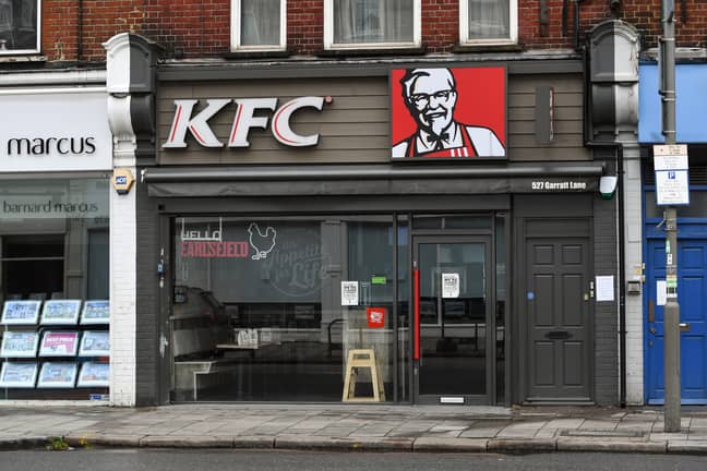 KFC本周重新开放了500家商店。信用：PA