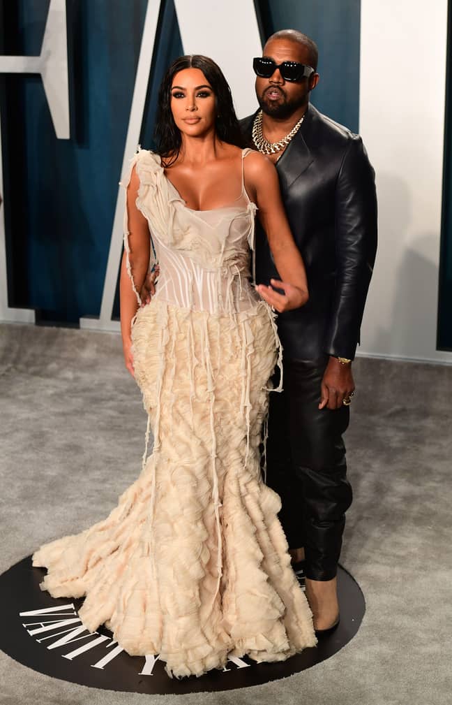 坎耶·韦斯特（Kanye West）与妻子金·卡戴珊（Kim Kardashian）。信用：PA图像/Alamy Stock Photo