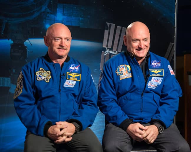 斯科特（右）和马克（左）凯利。信用：NASA