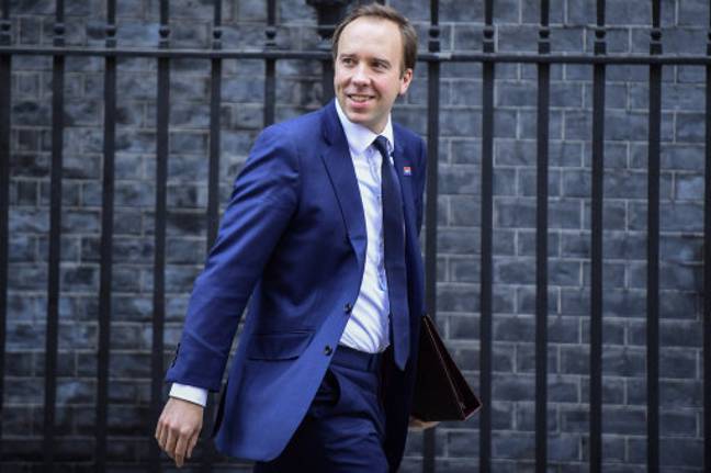 英国国务卿健康和社会护理哑光汉考克在伦敦举行的内阁会议后离开10个唐宁街。信用：PA