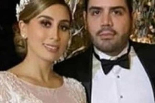 新婚夫妇：El Chapo的女儿Alejandrina Gisselle Guzman和她的丈夫Edgar Cazares。信用：Instagram