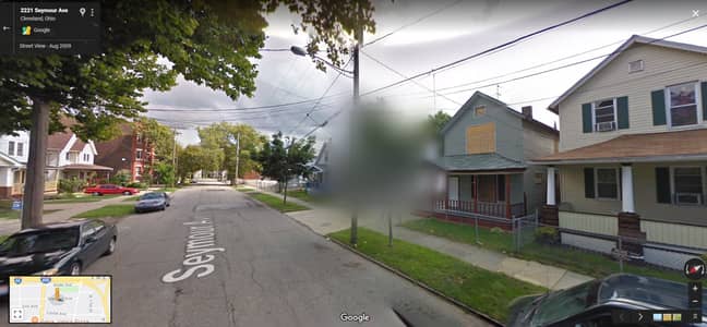 Seymour Ave. 2207在Google Street View上被模糊了。信用：Google地图