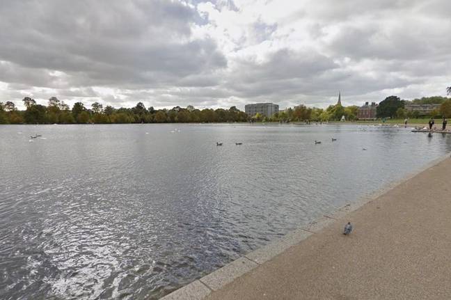 Kensington Palace可以看到圆池的右侧。信用：谷歌