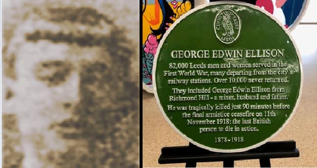 乔治·埃里森（George Ellison）是第一次世界大战中死亡的最后一位英国士兵。信用：利兹市民信托