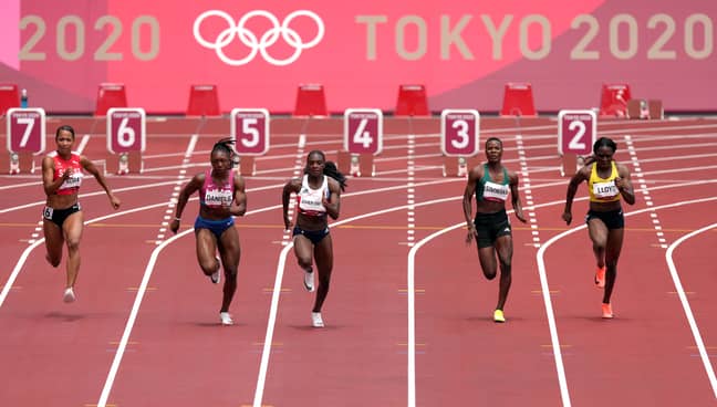 2021年7月30日，星期五，东京2020年女子100m热量的狄娜·阿瑟·史密斯（Dina Asher-Smith）