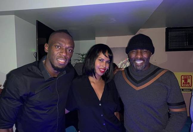 Usain Bolt庆祝着与演员Idris Elba的新餐厅的盛大开幕。信用：Instagram / Usain Bolt