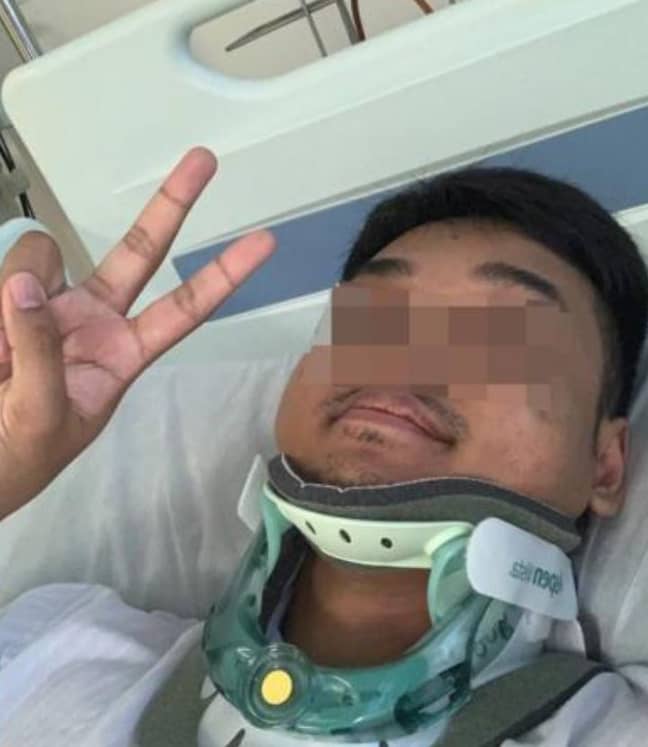 穆罕默德·菲里（Muhammad Fitri）在医院。图片来源：新闻快必威杯足球速