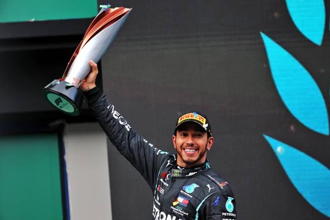 刘易斯·汉密尔顿（Lewis Hamilton）今年在土耳其大奖赛上庆祝他的第七届世界冠军。信用：PA